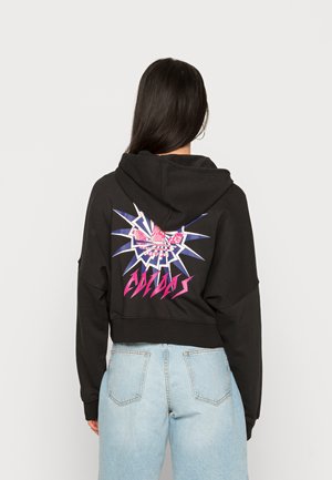 adidas Originals CROPPED HOODIE - Felpa - black