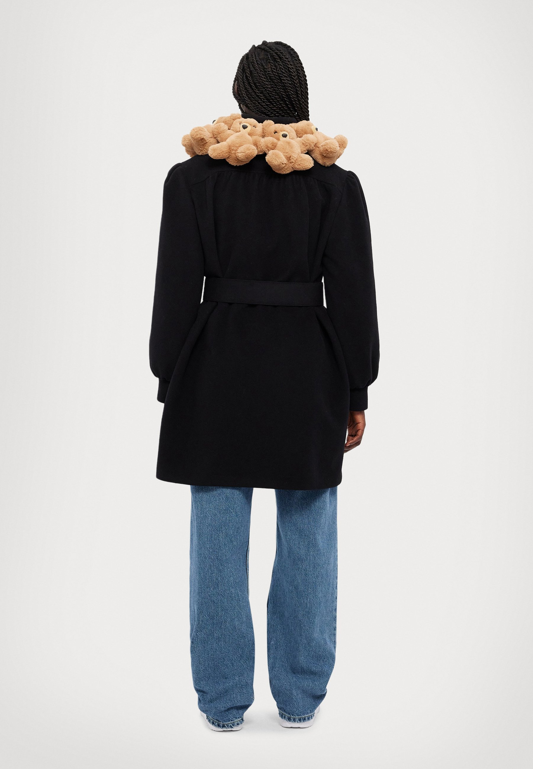 Moschino ブラック ロングコート MOSCHINO JEANS LONG JACKET - Classic coat - black - Zalando.co.uk