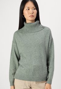 ONLY ONLJAYDEN BUTTON SPLIT NECK  - Pullover - balsam green