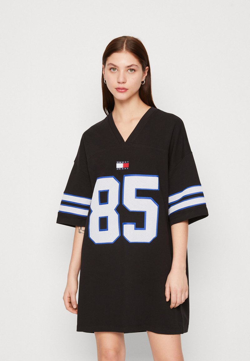 Tommy Jeans GRAPHIC TEE DRESS Jersey dress black Zalando.co.uk