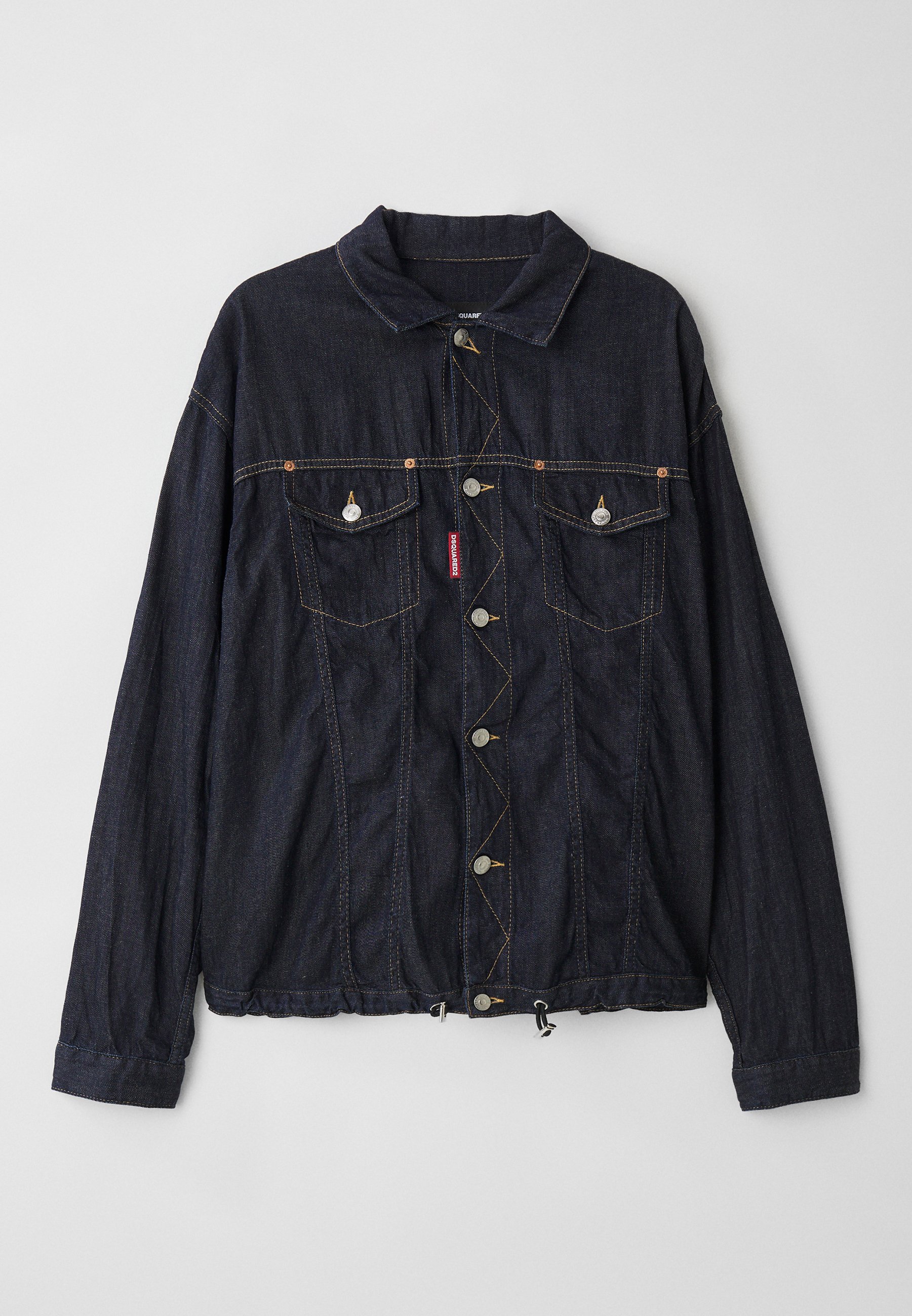 Dsquared2 DRAWSTRING JACKET - Denim jacket - navy blue/blue denim