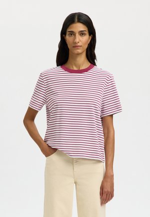 Selected, SLWESSENTIAL - Camiseta estampada - anemone