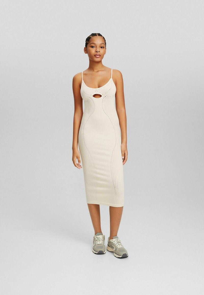 Bershka Gebreide jurk wit