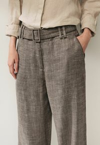 Next WIDE LEG - Hlače - chocolate brown