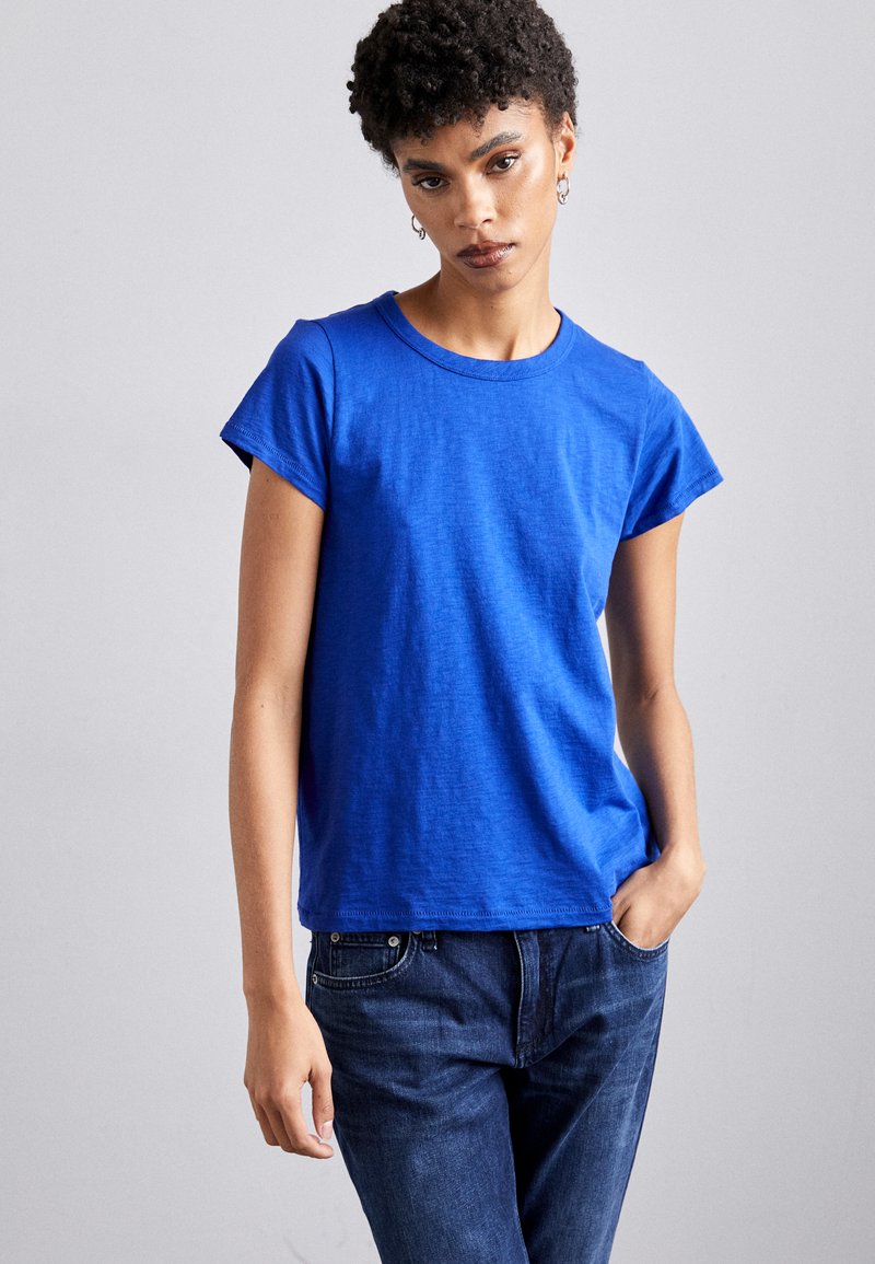 rag & bone - THE SLUB TEE - Pamata T-krekls - blue, Palielināt