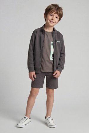 TOM TAILOR, Sweater met rits - dark urban grey