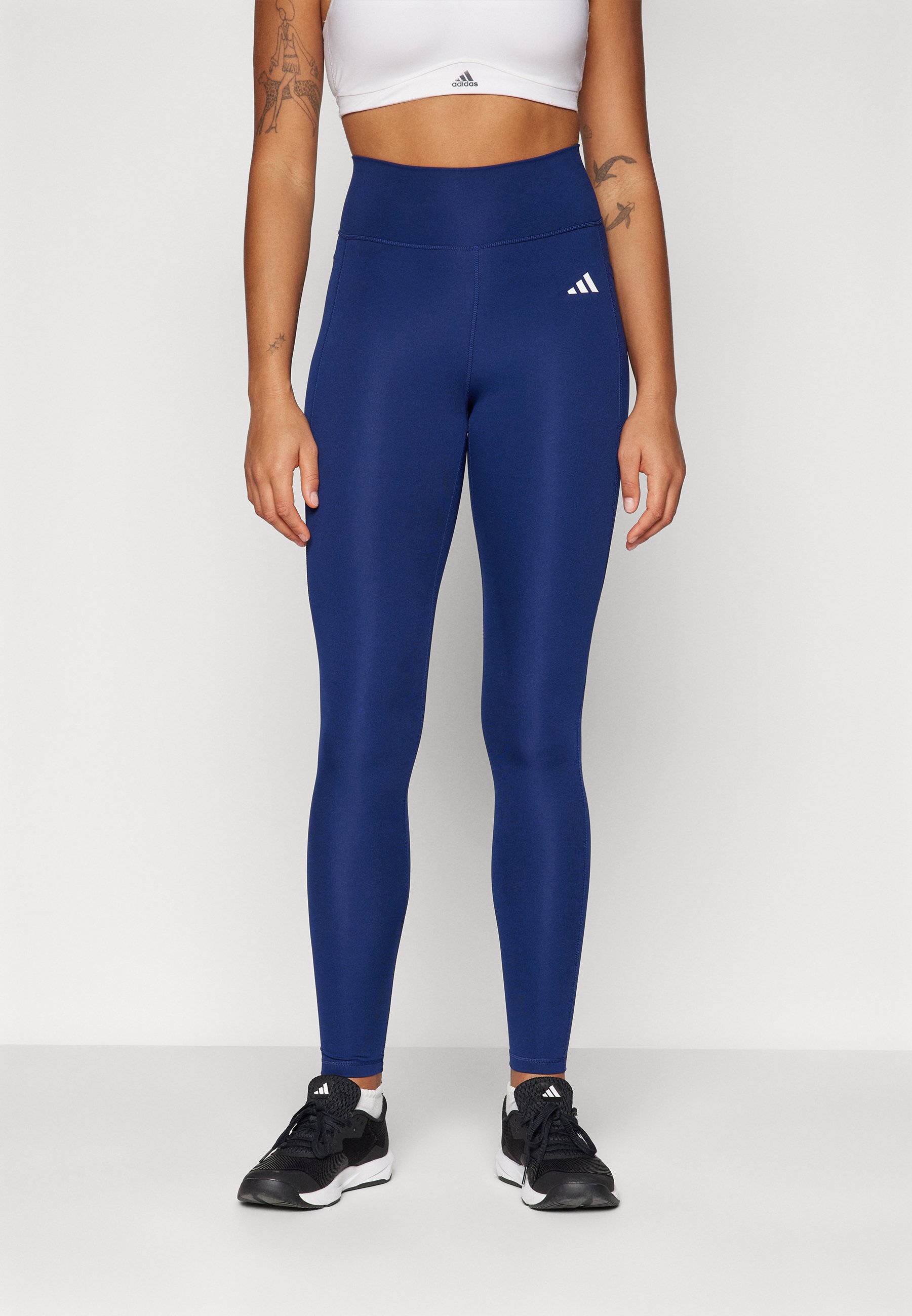 adidas Performance Leggings dark blue/white/azul marino