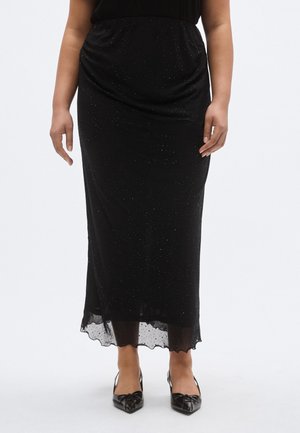 CARLOURA STONE SKIRT - Maxisukňa - black