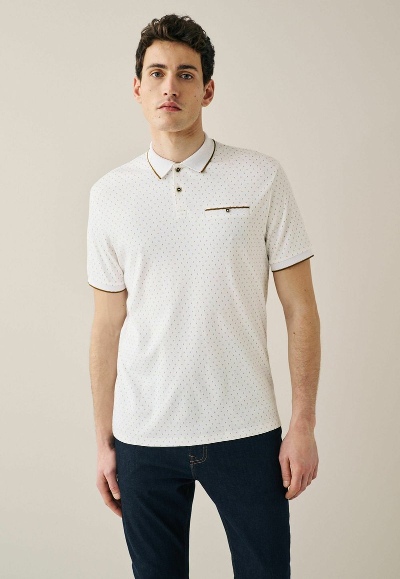 Next GEO PRINT - Polo krekls - white gold