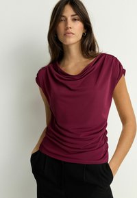 Next DRAPED REGULAR FIT - T-shirts print - burgundy red