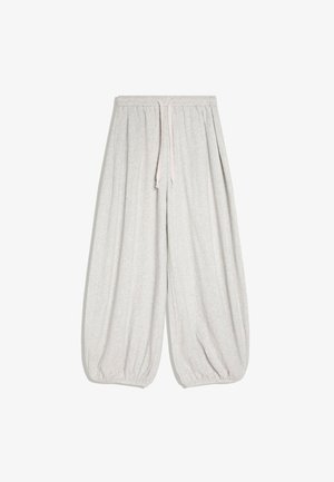 Bershka, BALLOON JOGGER - TRACKSUIT BOTTOMS - Tracksuit bottoms - light grey