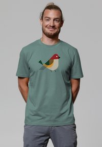 watapparel VOGEL - Print T-shirt - green bay