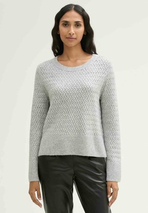 TOM TAILOR MIT STRUKTUR - Maglione - morning grey melange