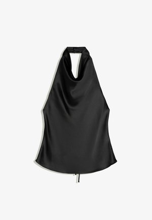 Bershka, DRAPED SATEEN - TOP - Blouse - black