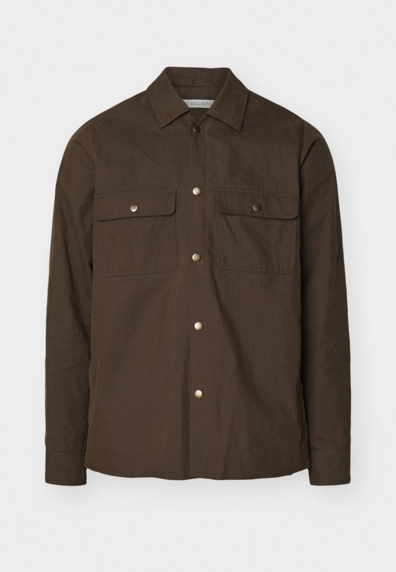 Essential Collective Lichte jas olijfgroen