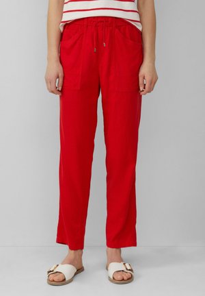 s.Oliver ANKLE JOG - Trousers - rot