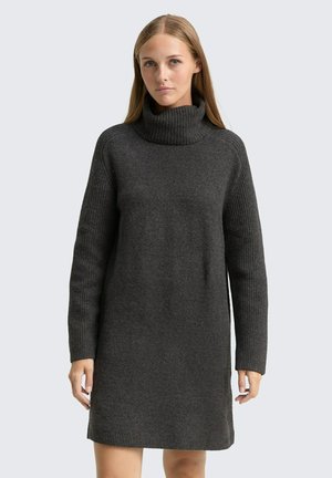 WITH SADDLE SHOULDER - Gebreide jurk - shale grey melange