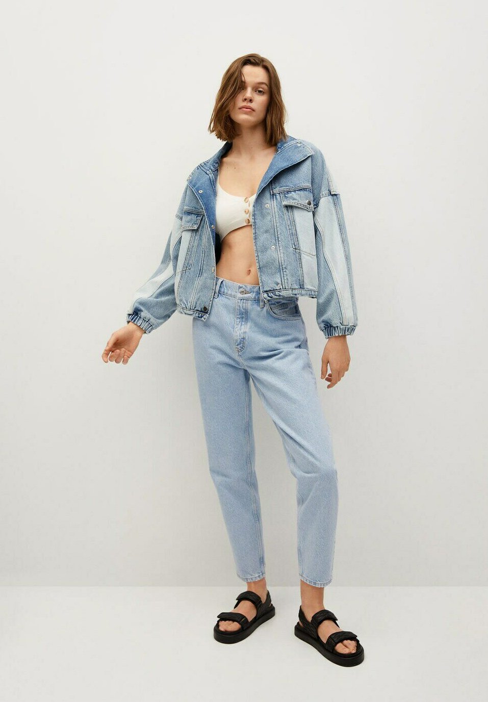 Mango MOM90 - Jeans Tapered Fit - lichtblauw/light blue - Zalando.co.uk