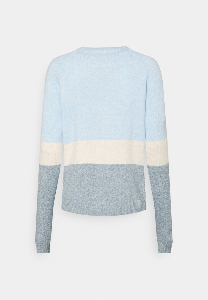 Damen Strickjacken | Vero Moda Tall VMDOFFY O NECK BLOCK Strickpullover blue bell/beige - YF81228 Damen Strickjacken | Vero Moda Tall VMDOFFY O NECK BLOCK Strickpullover blue bell/beige - YF81228