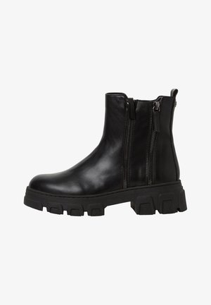 Tamaris, Enkellaarsjes met plateauzool - black