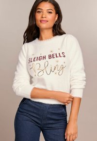 Lipsy CHRITMAS SLOGAN CREW NECK- REGULAR FIT - Džemperis - reindeer