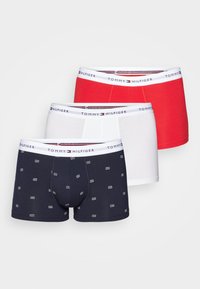 Selected, white/primary red