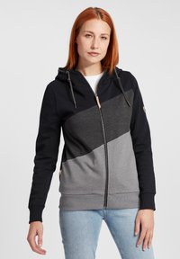 Oxmo - OXAGGI - SWEATJACKE - Jaka ar rāvējslēdzēju - black Miniatūras attēls 1