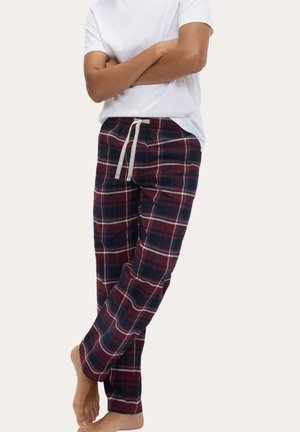 CHECKED - Nachtwäsche Hose - burgundy mix
