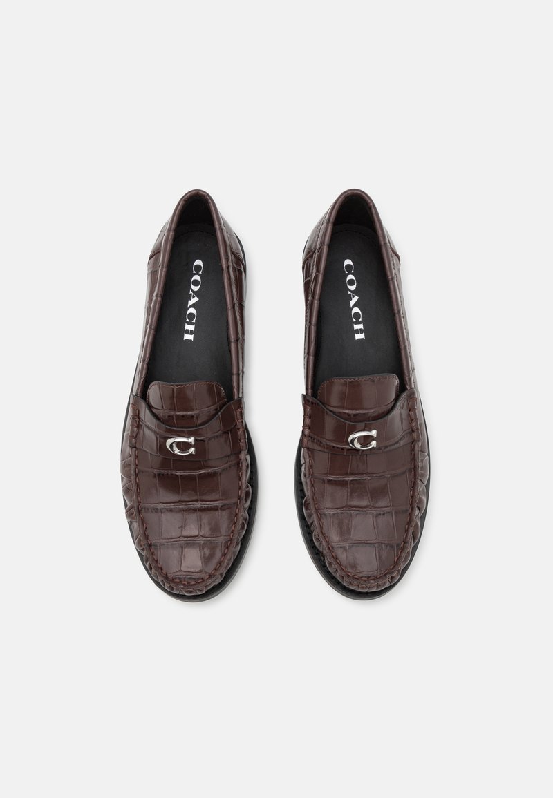 COACH JOLENE EMBOSSED CROC LOAFER - Slip-ons - maple/dark  display picture 1