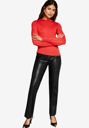 LONG SLEEVE SCALLOP DETAIL REGULAR FIT - Strickpullover - pomegranate pnk