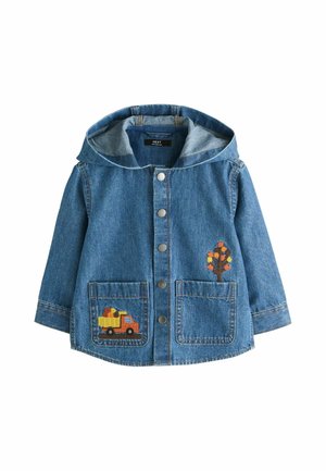Next, REGULAR FIT - LONG SLEEVE HOODED OVERSHIRT - Denim jacket - denim embroidery transport