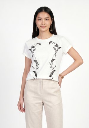 Anna Field, T-shirt imprimé - white/black