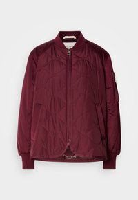 QUILTED CAPE JACKET BLOUSON DETAILS WELT POCKETS - Bomberjacka - aubergine red