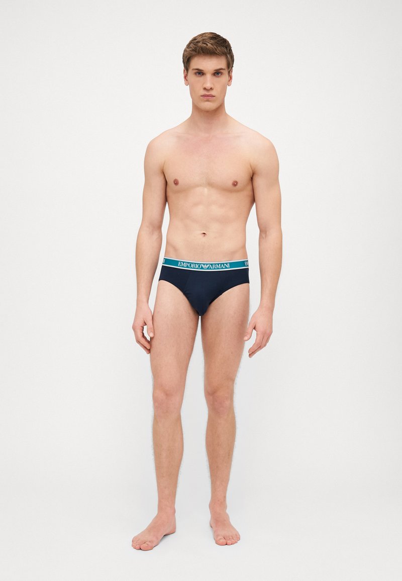 Emporio Armani - BRIEF 3 PACK  - Slip - blue/tofu, Agrandir