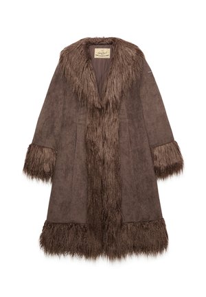 Superdry & Co, SUPERDRY LONG AFGHAN COAT.. - Vinterfrakke - chocolate ganache brown