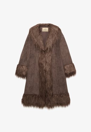 Superdry & Co, SUPERDRY LONG AFGHAN COAT.. - Vinterfrakke - chocolate ganache brown