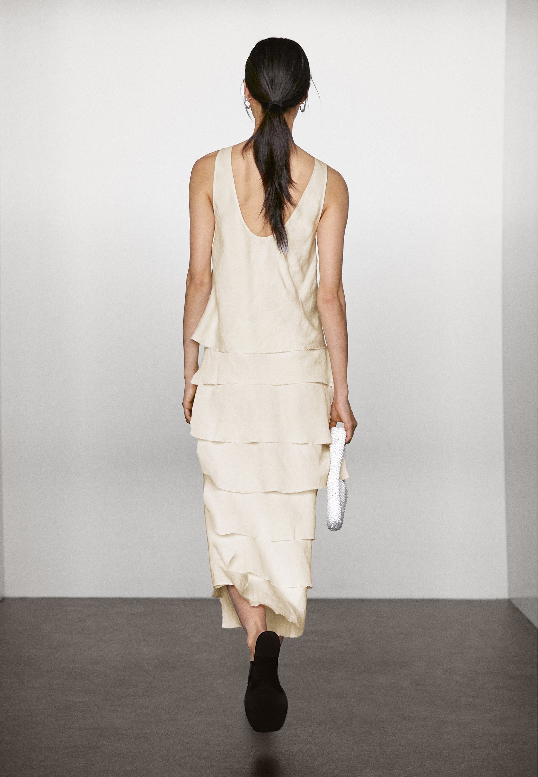 Massimo Dutti【NEW】Flowing midi dress with ruffles FLOWING - Massimo Dutti - US