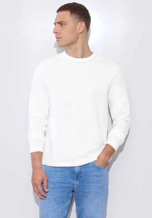 Street One MEN, PLAIN LONG-SLEEVED CREW NECK TOP - T-shirt à manches longues - bright white