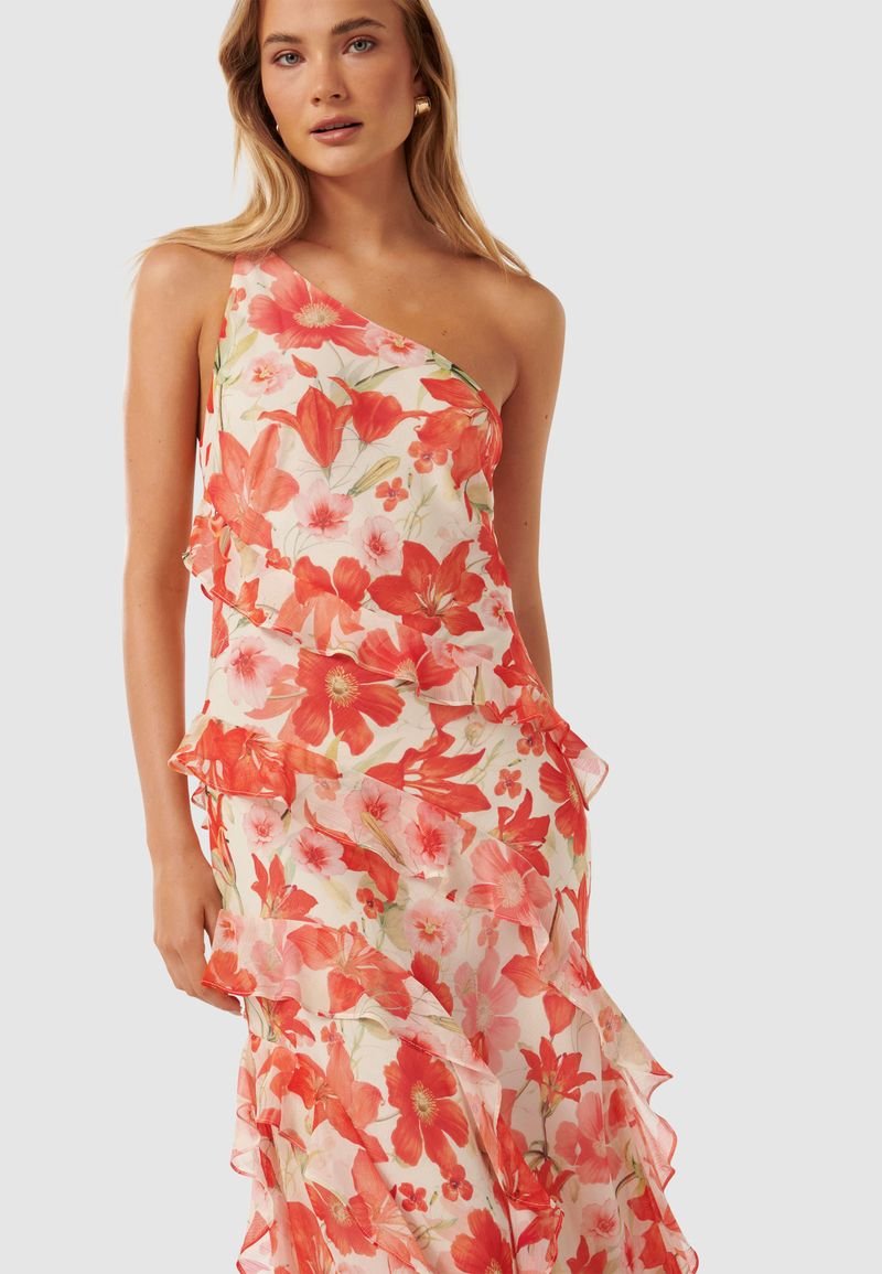 Forever New BELLE ONE SHOULDER RUFFLE GOWN - Cocktail dress