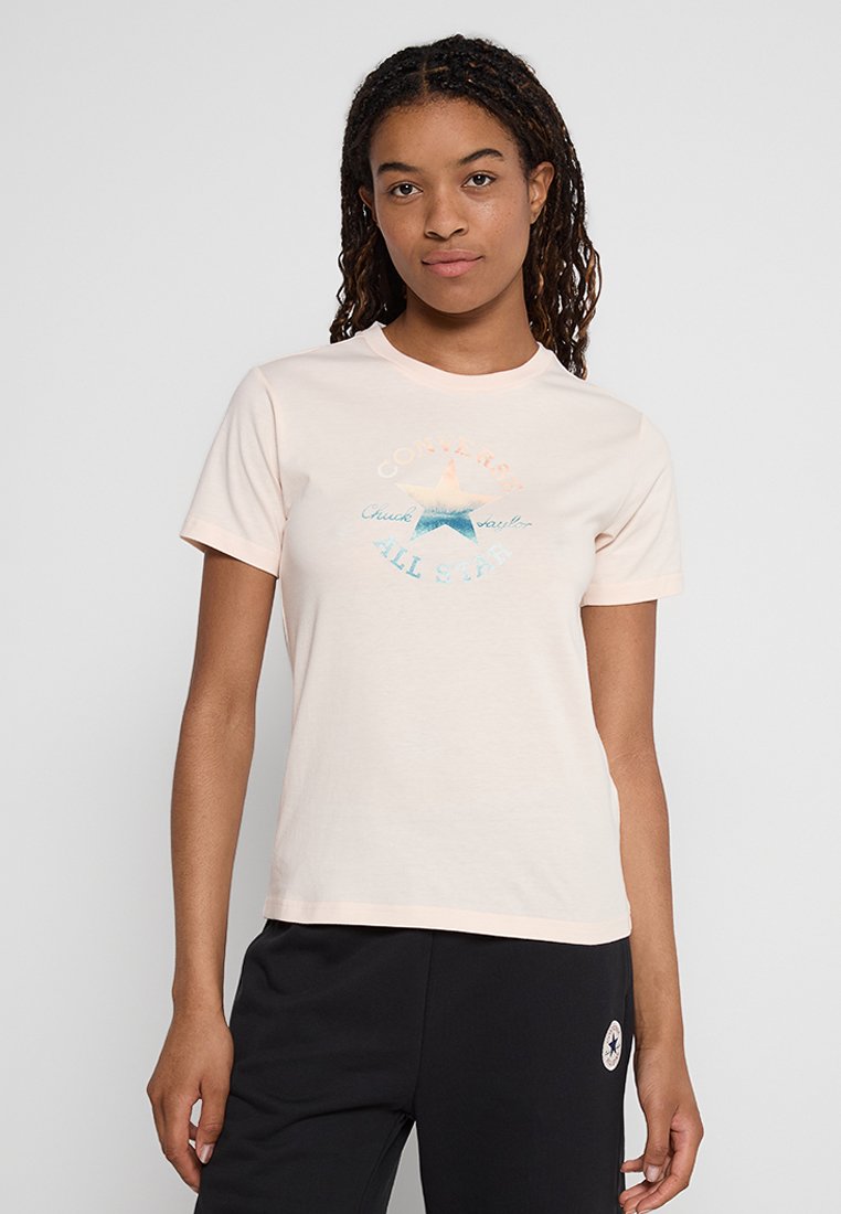 Converse T-shirt print abrikoos Converse T-shirt print abrikoos