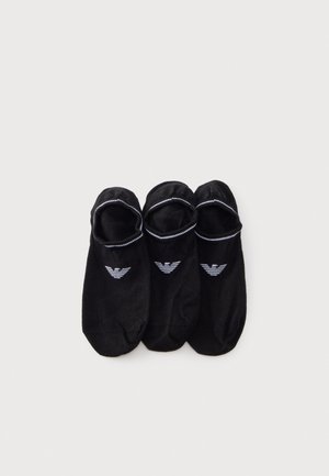 Emporio Armani, 3 PACK FOOTIE SOCKS - Чорапи тип терлици - black