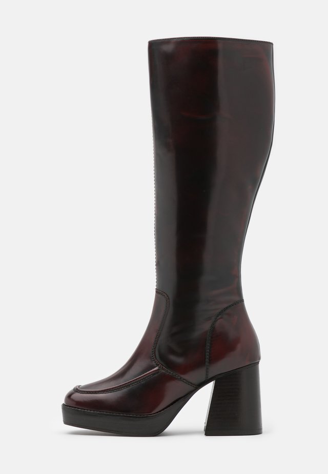 TOKYO HIGH LEG MID PLATFORM BOOT - Plateaulaarzen - burgundy