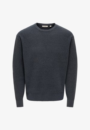 Only & Sons, RODGER R-NECK - Strickpullover - dunkelgrau