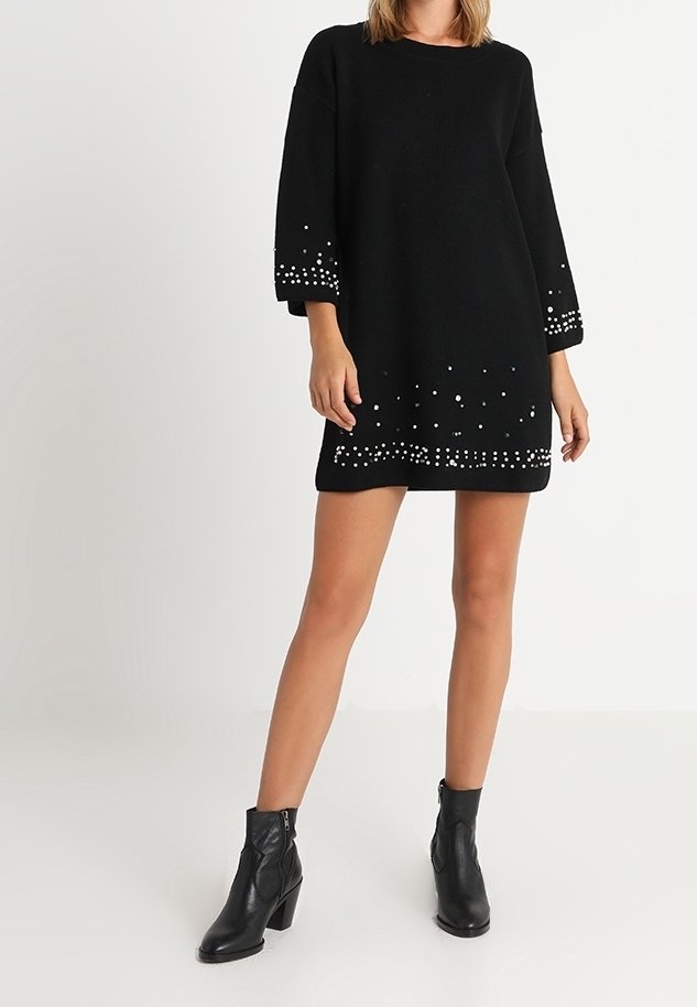 Pull Molly Bracken Noir Manches Courtes Original - Taille M - Vintage