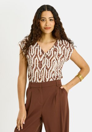 Grain de Malice, T-SHIRT IMPRIMÉ MANCHES COURTES - T-shirt imprimé - chocolat