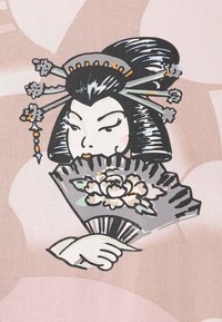 Ed Hardy GEISHA FAN CAMP  - Shirt - pink white