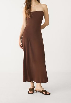 Maxiklänning - mottled light brown