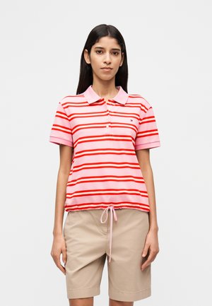 Tommy Hilfiger, 1985 REGULAR FIT TIE FRONT POLO SHIRT - Polo - bonita pink/fireworks