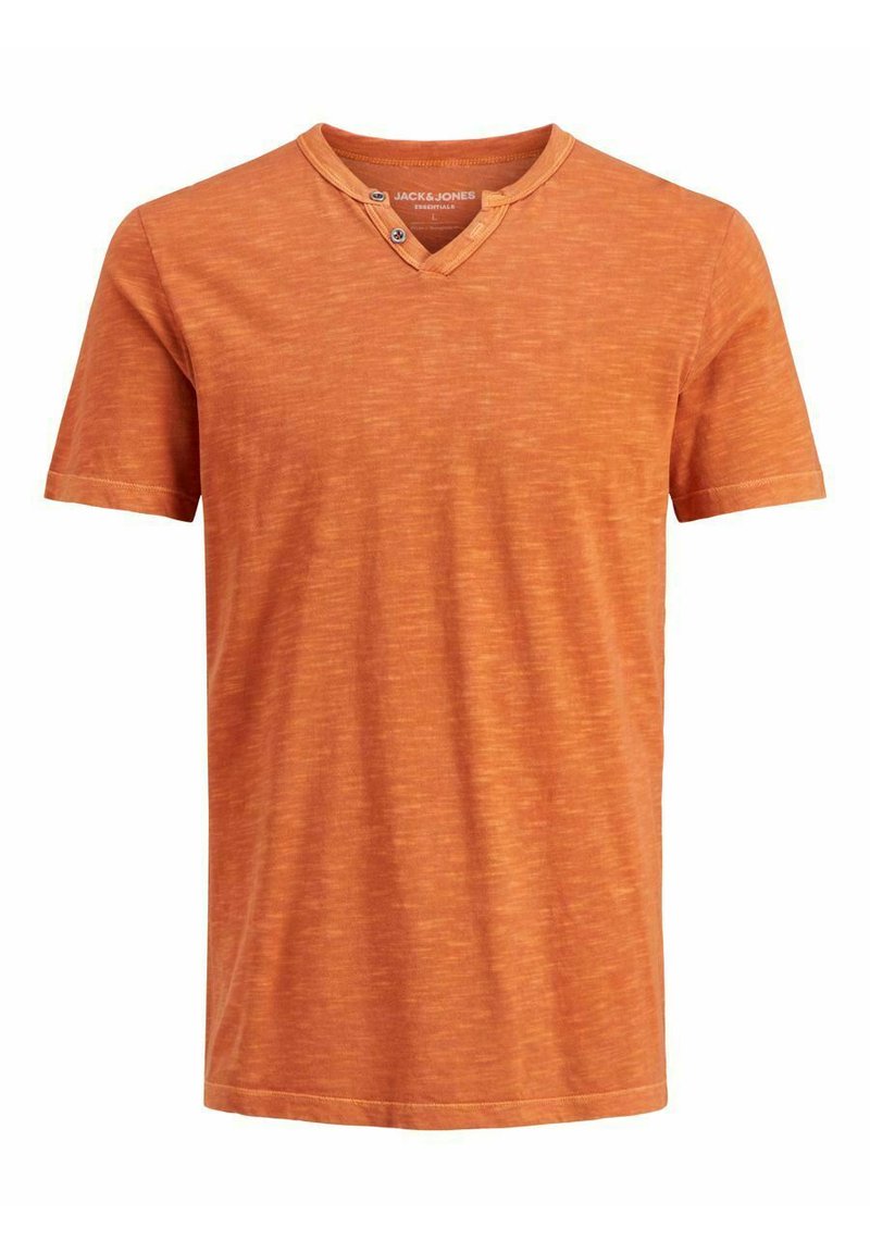 Jack & Jones ESPLIT NECK NOOS - T-Shirt basic - hawaiian sunset