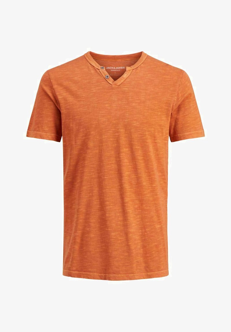 Jack & Jones ESPLIT NECK NOOS - T-Shirt basic - hawaiian sunset